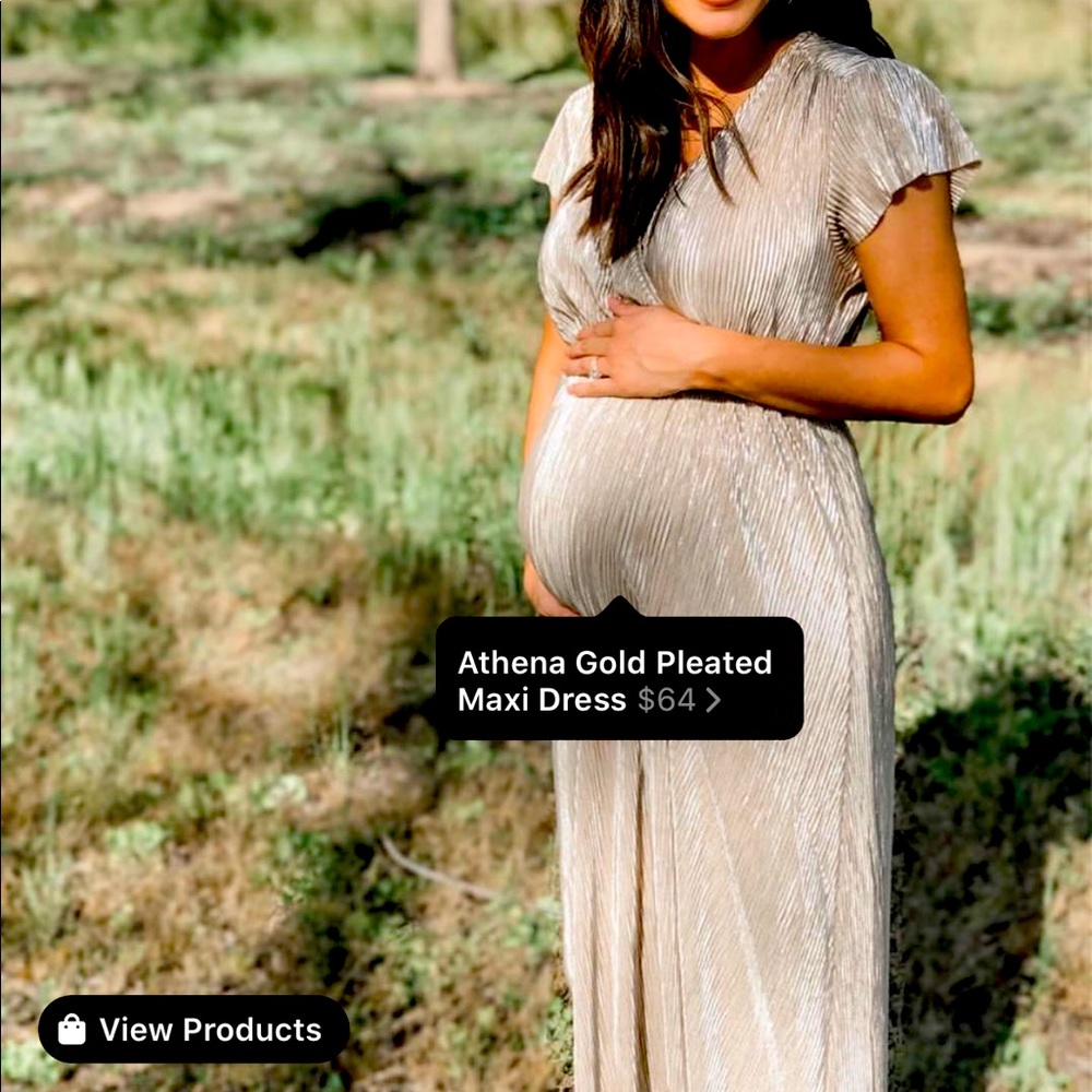 Baltic Born - Athena Gold Pleated Dress